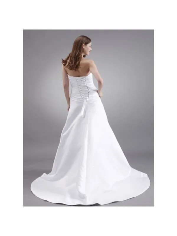 Abito da sposa a trapezio semplice economico