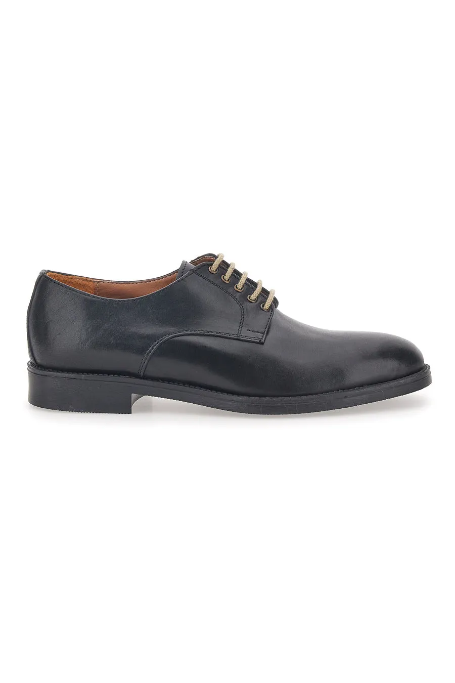   LONGFORD Scarpe Stringate Nere In Vera Pelle Longford 712