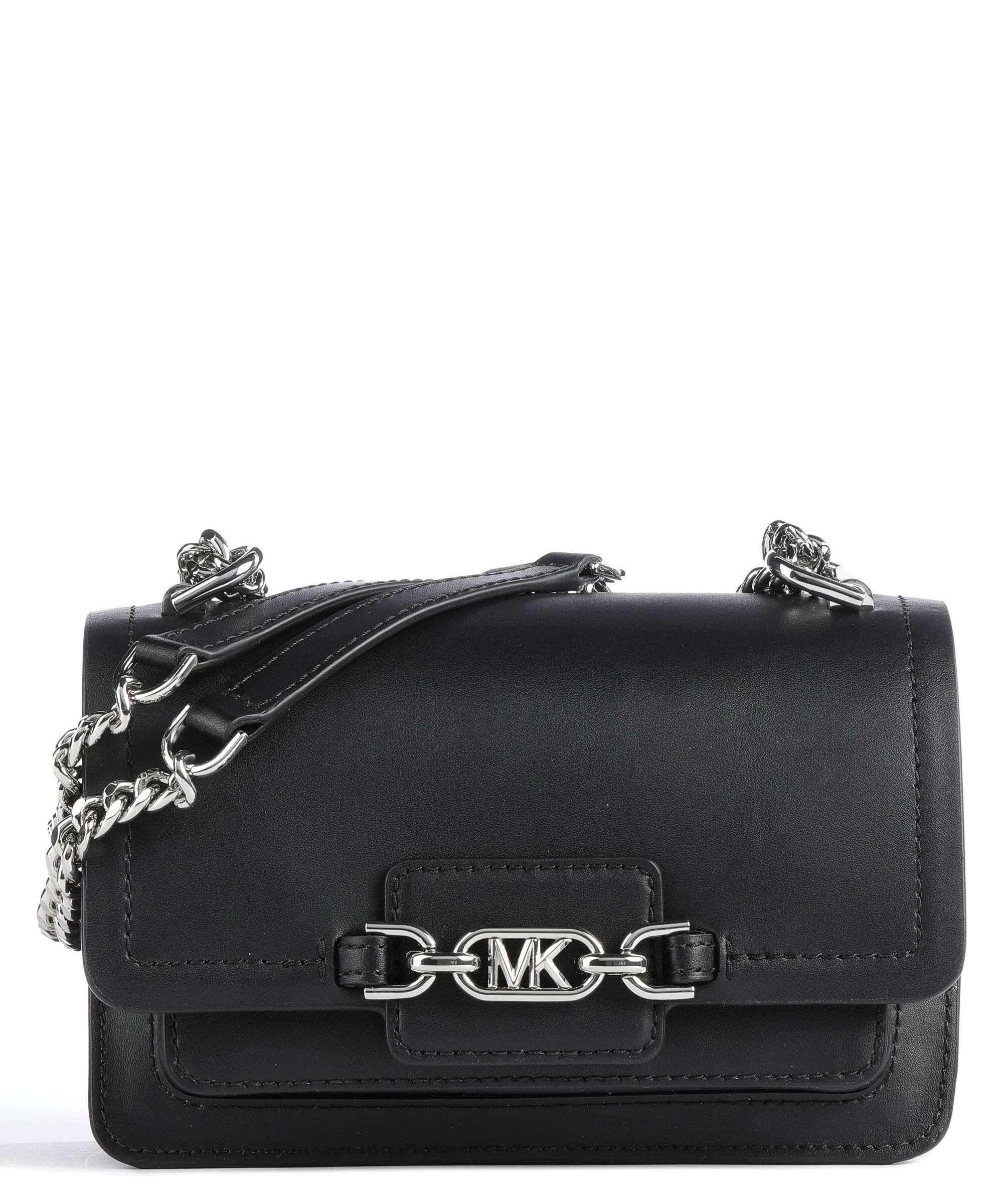  Michael Kors Heather Borsa a spalla pelle di vacchetta finemente grana nero  