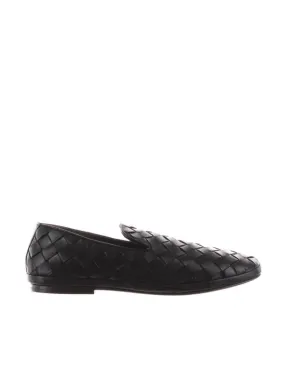 Mocassino in pelle intrecciata