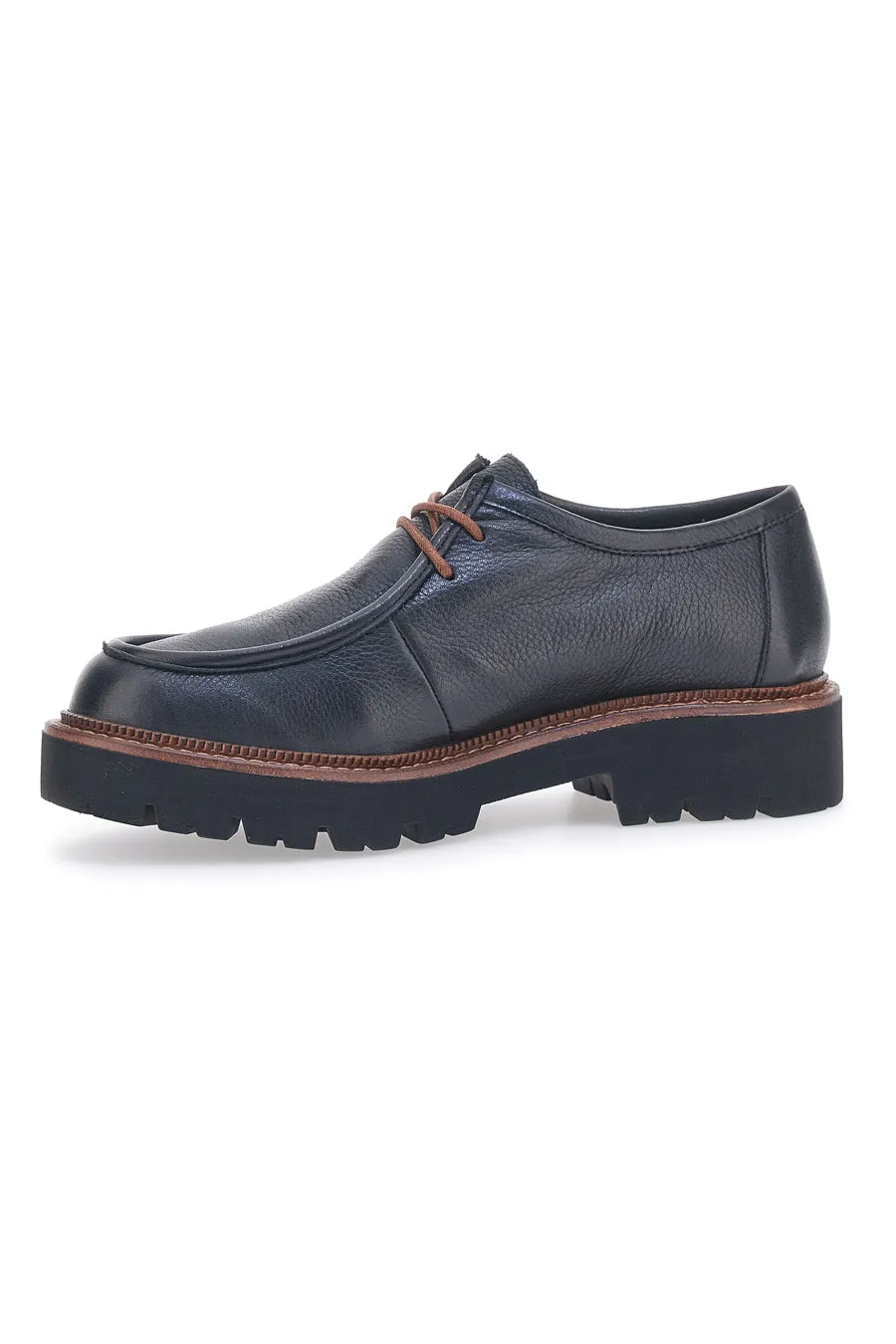   PLOCADI Scarpe Stringate Nere In Pelle Plocadi 15630