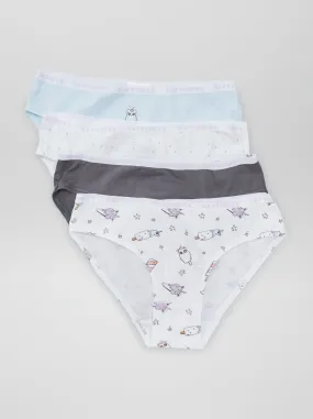 Set di 4 slip stampati - BLU