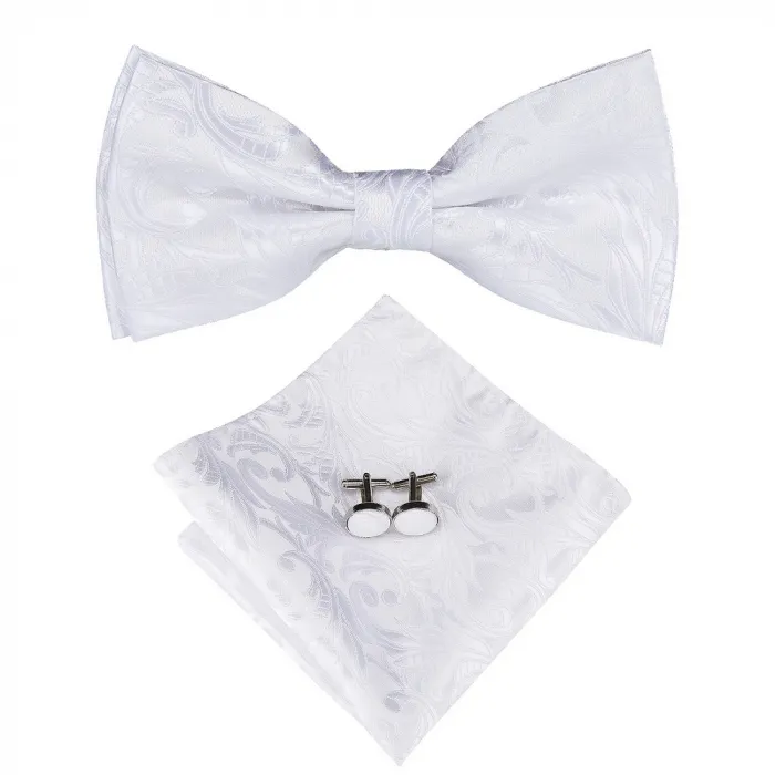 set farfalla matrimonio bianco