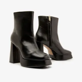 Stivaletto Nero con Plateau